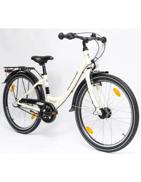 Rower Dziewczęcy Miejski 24" Junior SHIMANO Nexus Oświetlenie Dynamo Stopka