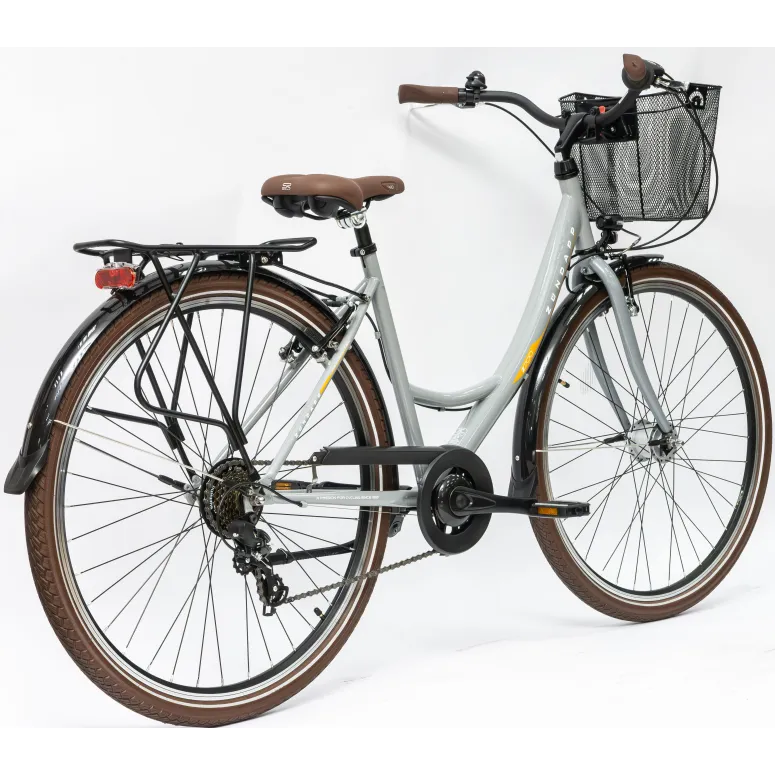 Rower Damski Miejski 28" SHIMANO Oświetlenie Dynamo Koszyk Bagażnik Stopka