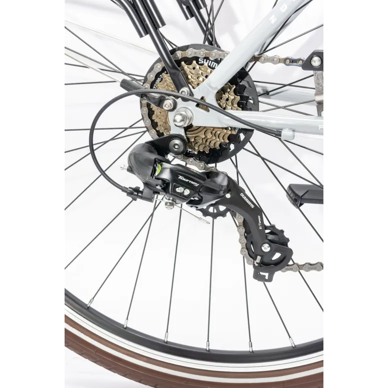 Rower Damski Miejski 28" SHIMANO Oświetlenie Dynamo Koszyk Bagażnik Stopka