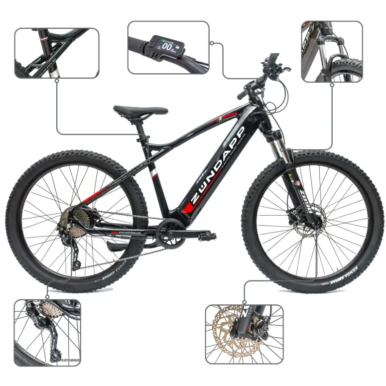 Rower Elektryczny Męski Damski Górski 27,5 SHIMANO Deore LCD Aplikacja 2025