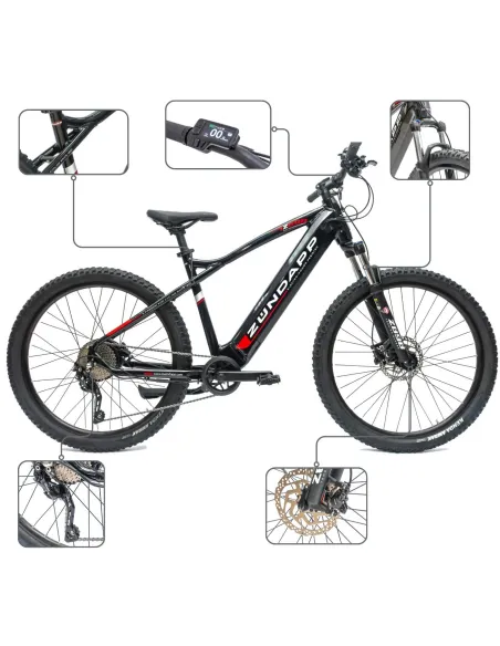 Rower Elektryczny Męski Damski Górski 27,5 SHIMANO Deore LCD Aplikacja 2025