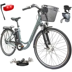 Rower Elektryczny Damski Miejski Koła 28" Shimano Nexus 7 ALU 250 W LCD 