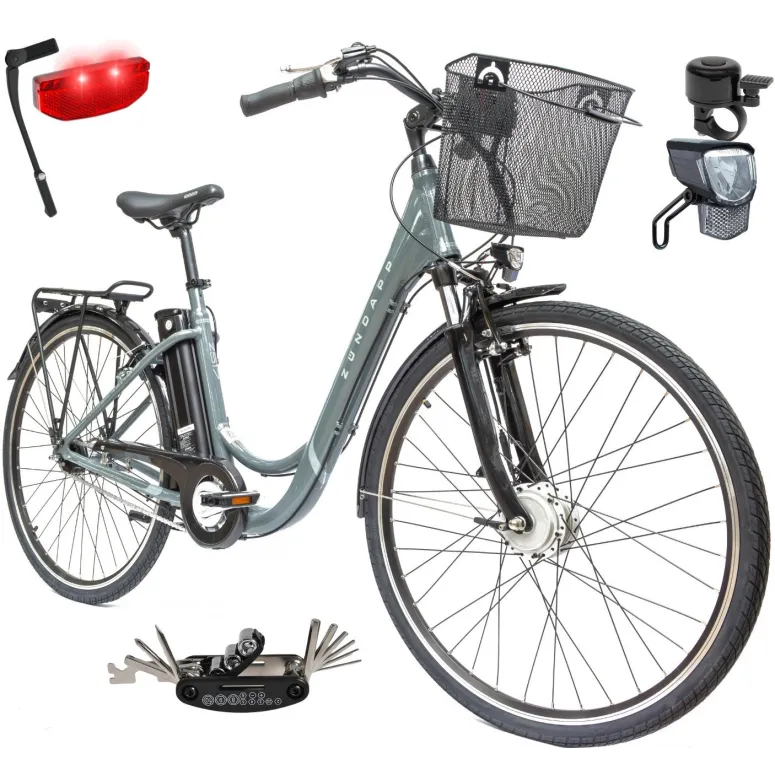 Rower Elektryczny Damski Miejski Koła 28" Shimano Nexus 7 ALU 250 W LCD 