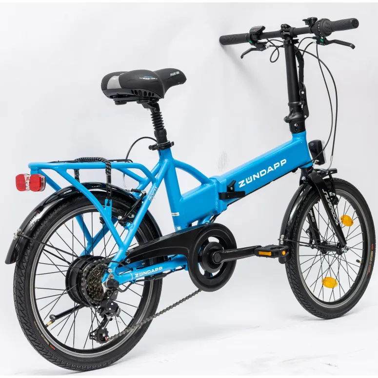 Rower Elektryczny Damski Męski Składany 20" SHIMANO 250 W Alu LED Składak