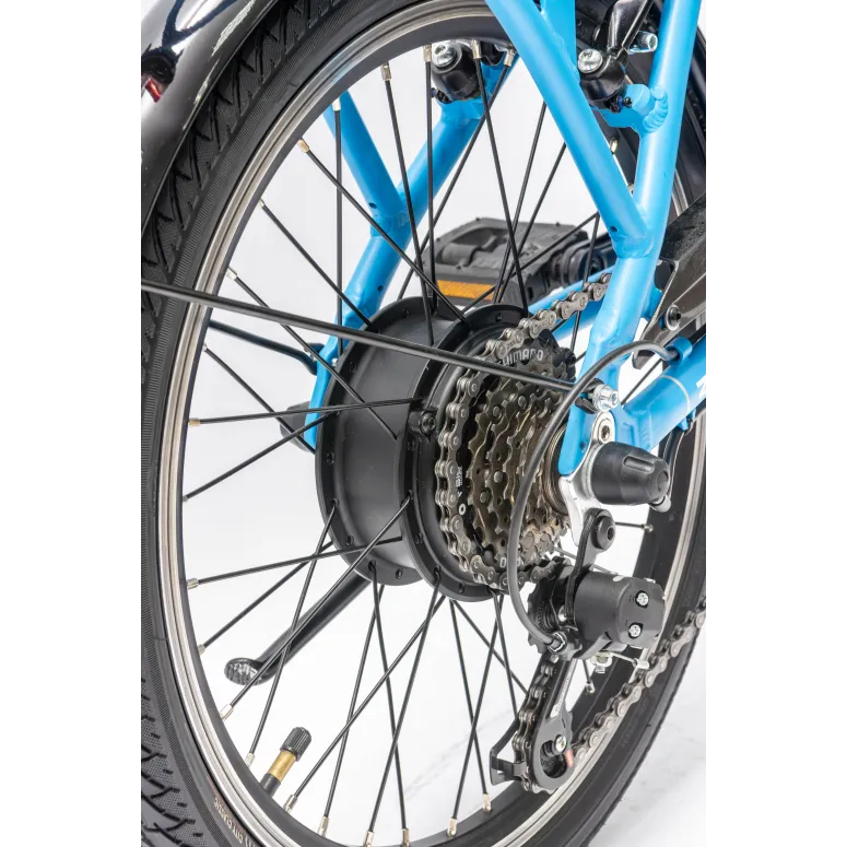 Rower Elektryczny Damski Męski Składany 20" SHIMANO 250 W Alu LED Składak