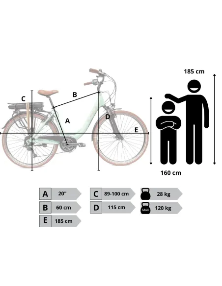 Rower Elektryczny Damski Miejski Koła 28" Shimano 250 W ALU Amory Bagażnik