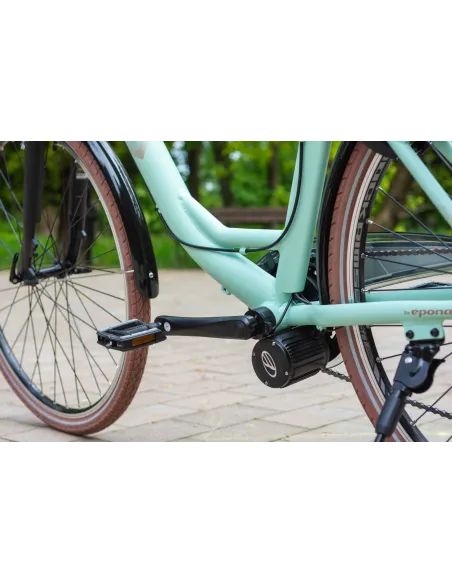 Rower Elektryczny Damski Miejski Koła 28" Shimano 250 W ALU Amory Bagażnik