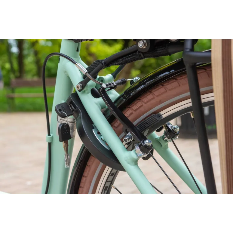 Rower Elektryczny Damski Miejski Koła 28" Shimano 250 W ALU Amory Bagażnik