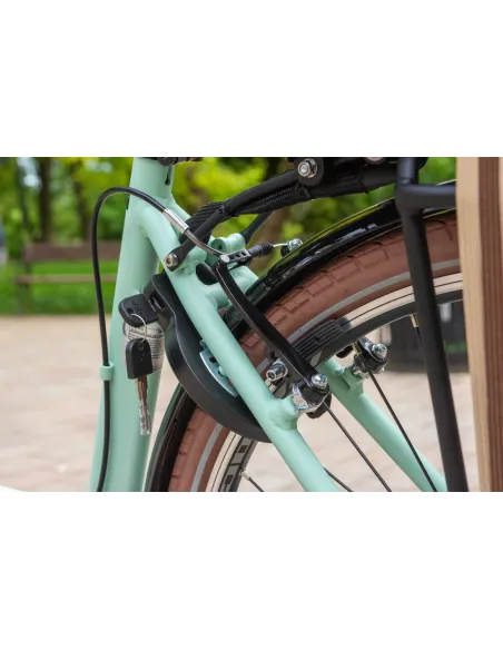 Rower Elektryczny Damski Miejski Koła 28" Shimano 250 W ALU Amory Bagażnik