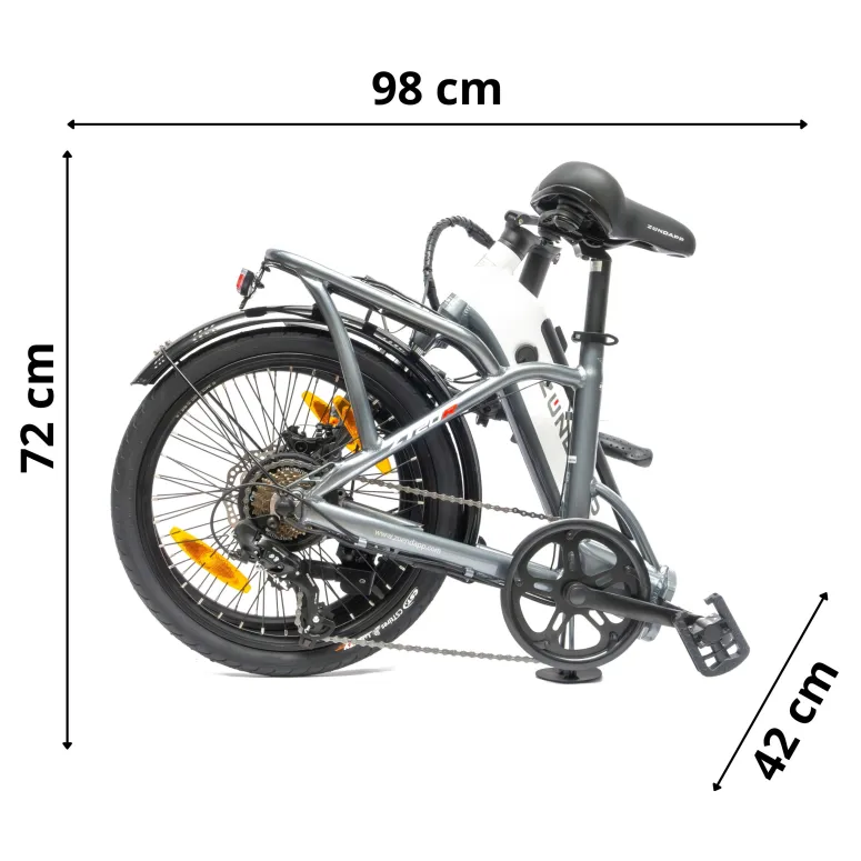 Rower Elektryczny Damski Męski Składany Koła 20" Miejski Składak 250 W LCD