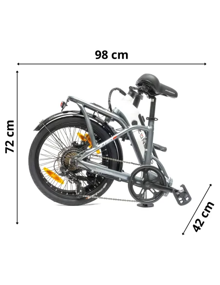 Rower Elektryczny Damski Męski Składany Koła 20" Miejski Składak 250 W LCD