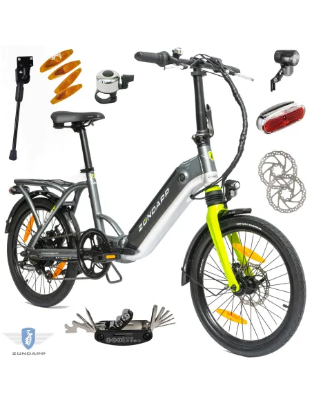 Rower Elektryczny Męski Damski Składany 20" SHIMANO Tarcze 250 W LCD Alu