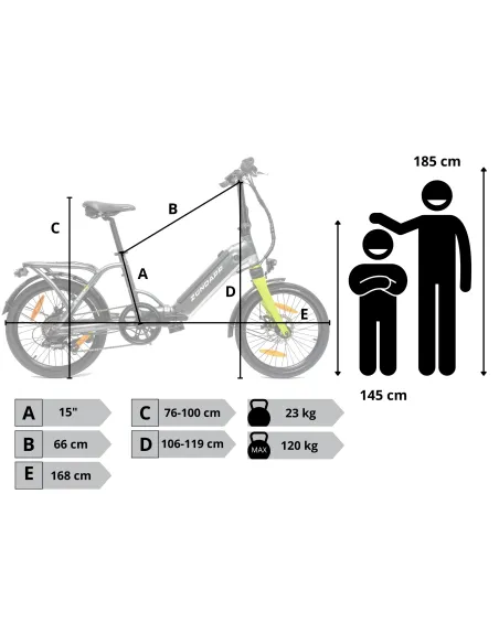 Rower Elektryczny Męski Damski Składany 20" SHIMANO Tarcze 250 W LCD Alu