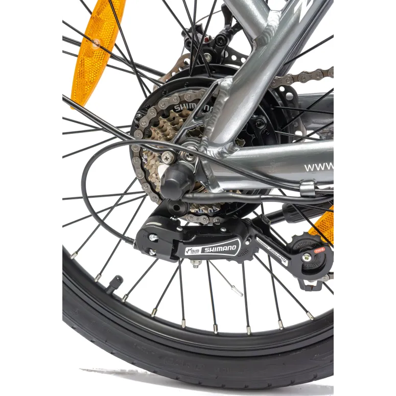 Rower Elektryczny Męski Damski Składany 20" SHIMANO Tarcze 250 W LCD Alu