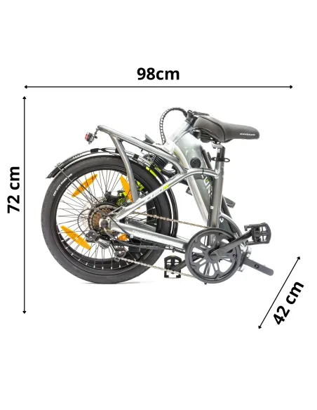 Elektryczny Rower Składany 20 Męski Damski Miejski Składak ALU Tarcze Bagaż