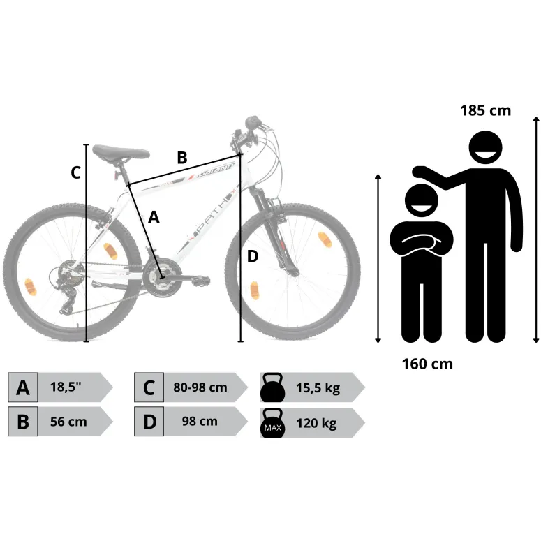 Rower Górski Uniwersalny 26 Młodzieżowy MTB 21 Biegów Shimano Góral Dzwonek