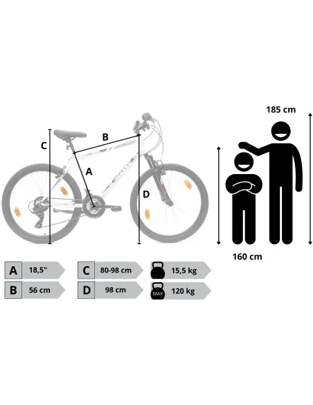 Rower Górski Uniwersalny 26 Młodzieżowy MTB 21 Biegów Shimano Góral Dzwonek