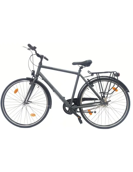 Rower Miejski 28 Męski Stal Nexus 7 Kontra Bagażnik Światła Błotniki