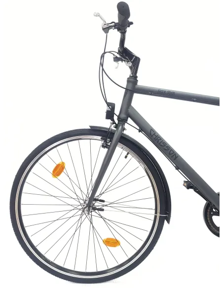 Rower Miejski 28 Męski Stal Nexus 7 Kontra Bagażnik Światła Błotniki