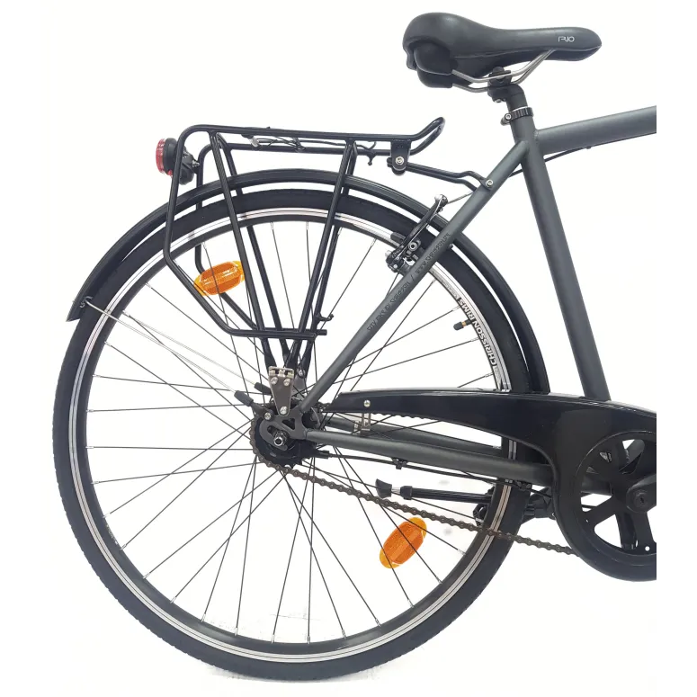 Rower Miejski 28 Męski Stal Nexus 7 Kontra Bagażnik Światła Błotniki