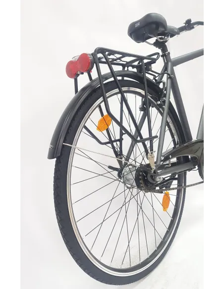 Rower Miejski 28 Męski Stal Nexus 7 Kontra Bagażnik Światła Błotniki