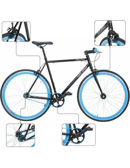 Rower Męski Ostre Koło 28" Dual Pivot Singlespeed Lekki Vintage Flip Flop