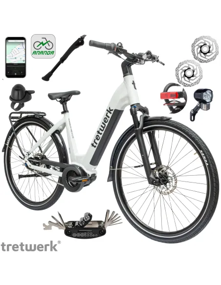 Rower Elektryczny Damski Trekkingowy SHIMANO Nexus LCD 250 W Aluminiowy