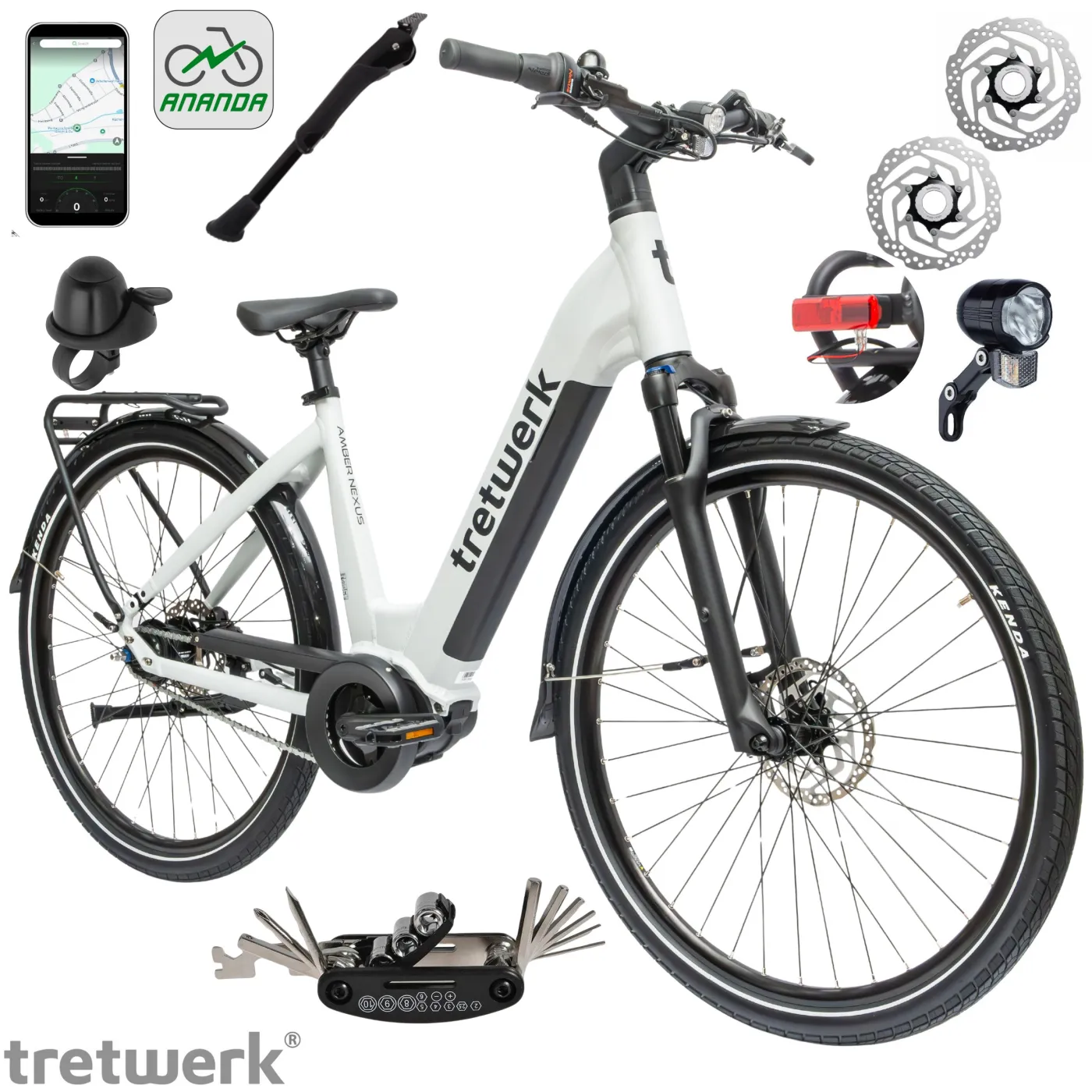 Rower Elektryczny Damski Trekkingowy SHIMANO Nexus LCD 250 W Aluminiowy