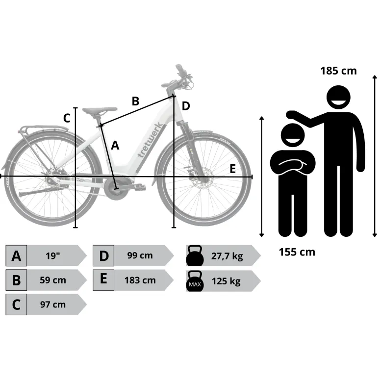 Rower Elektryczny Damski Trekkingowy SHIMANO Nexus LCD 250 W Aluminiowy