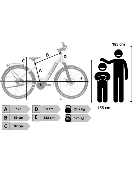 Rower Elektryczny Damski Trekkingowy SHIMANO Nexus LCD 250 W Aluminiowy