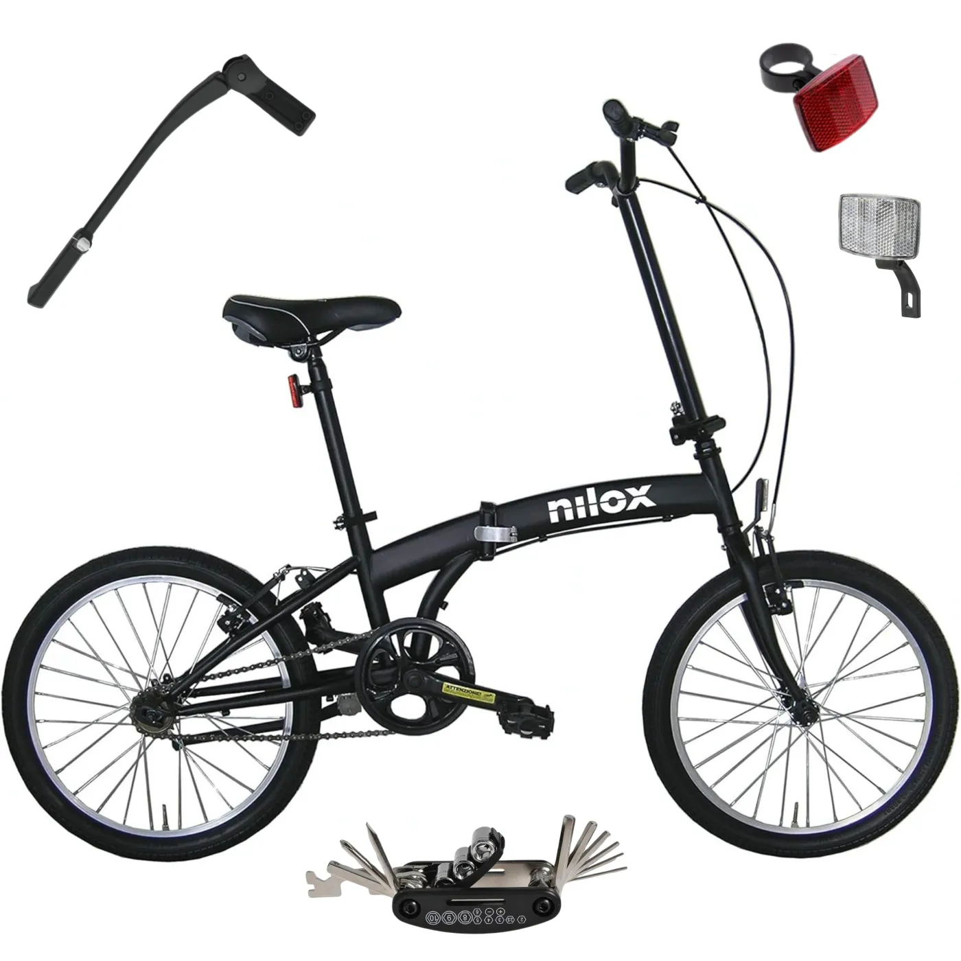 Rower Miejski Składany 20 Unisex Składak V-brake Stopka Stalowy Uniwersalny