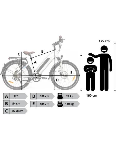 Rower Elektryczny Męski Damski Miejski Koła 26" SHIMANO Hydraulika 13 Ah