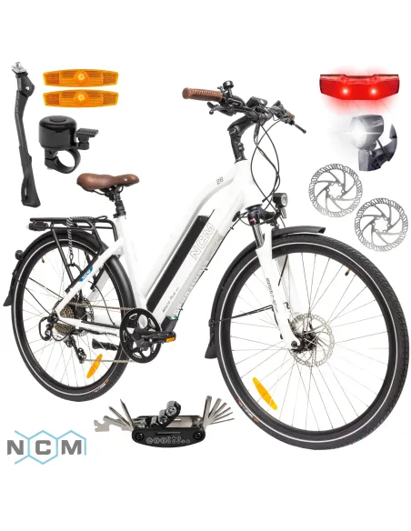 Rower Elektryczny Męski Damski Miejski Koła 28 SHIMANO Hydraulika 13 Ah