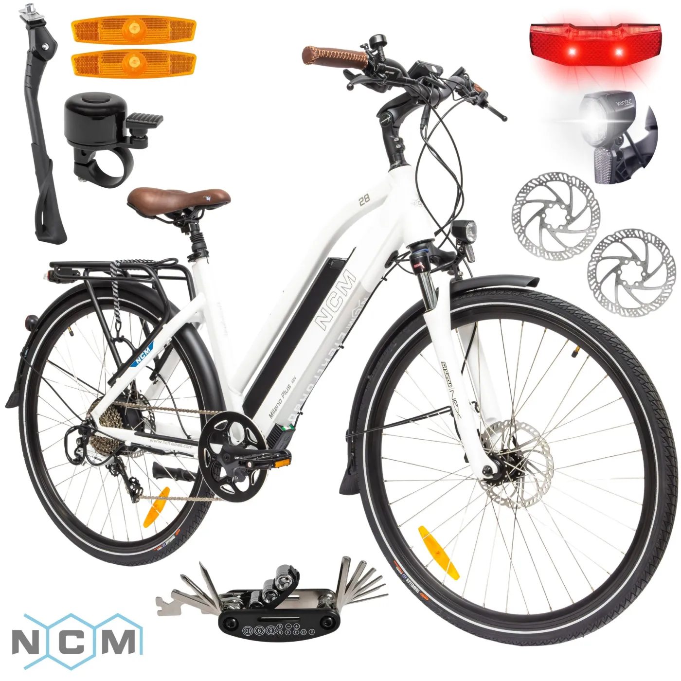 Rower Elektryczny Męski Damski Miejski Koła 28 SHIMANO Hydraulika 13 Ah