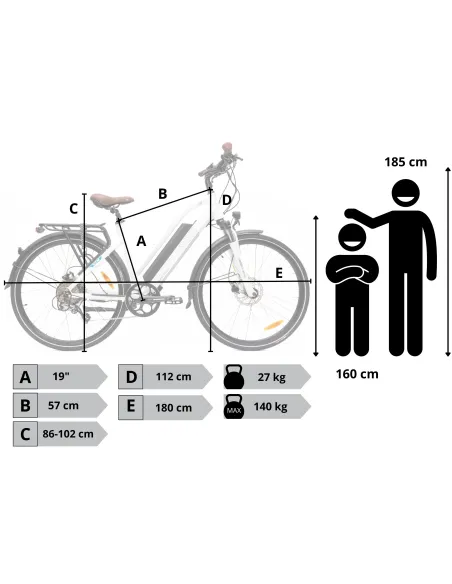 Rower Elektryczny Męski Damski Miejski Koła 28 SHIMANO Hydraulika 13 Ah