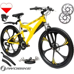 Rower Męski Damski Górski Koła 26 MTB Shimano IWOBIKE 2025 Full Amory Felgi