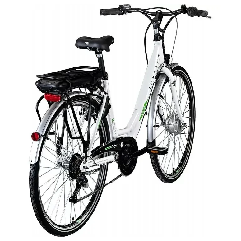 Rower Elektryczny Damski Miejski 28 250W Aluminium Shimano Bagażnik Światła