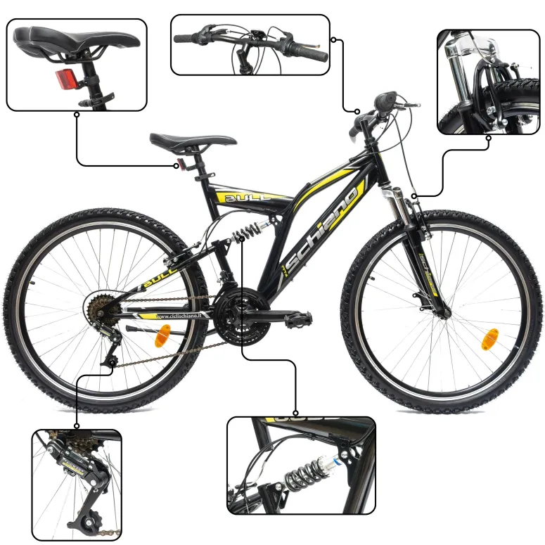 Rower Górski 26 Młodzieżowy Stal Pełna Amortyzacja Dzwonek Stopka Odblaski