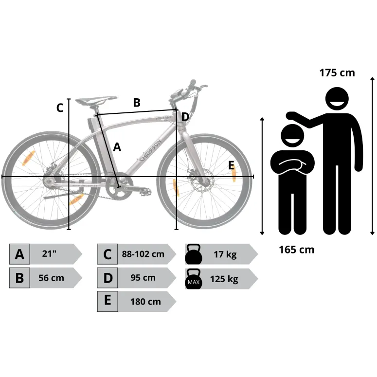 Rower Elektryczny Męski Trekkingowy Koła 28" LCD 250 W Aluminium Tarcze