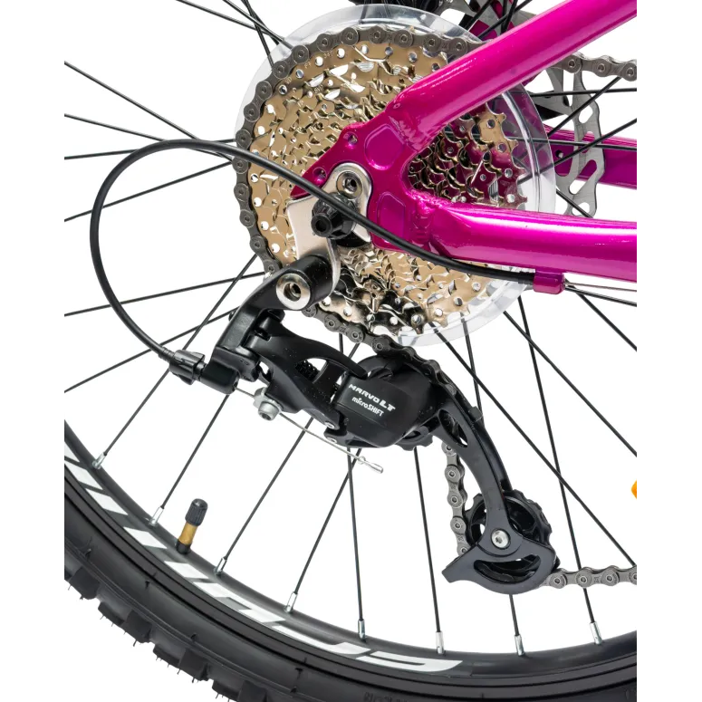 Rower Dziewczęcy Górski Koła 24" Junior MTB Aluminium Tarcze Amory SHIMANO