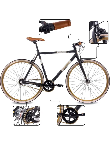 Rower Miejski 28 Męski Stal Uniwersalny Pivoty Trzybiegowy Retro Vintage