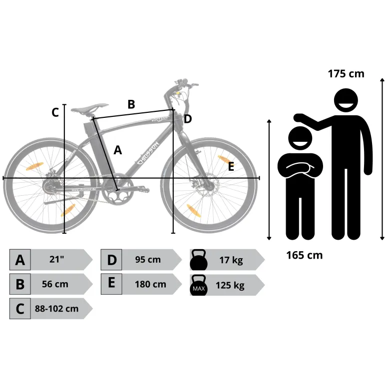Rower Elektryczny Męski Trekkingowy Koła 28" LCD 250 W Tarcze Aluminium