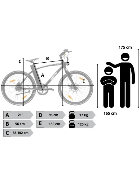 Rower Elektryczny Męski Trekkingowy Koła 28" LCD 250 W Tarcze Aluminium