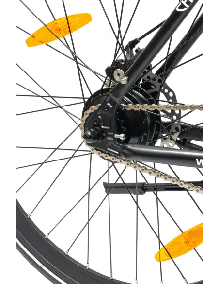 Rower Elektryczny Męski Trekkingowy Koła 28" LCD 250 W Tarcze Aluminium