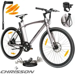 Rower Elektryczny Męski Trekkingowy Koła 28" LCD 250 W Aluminium Tarcze