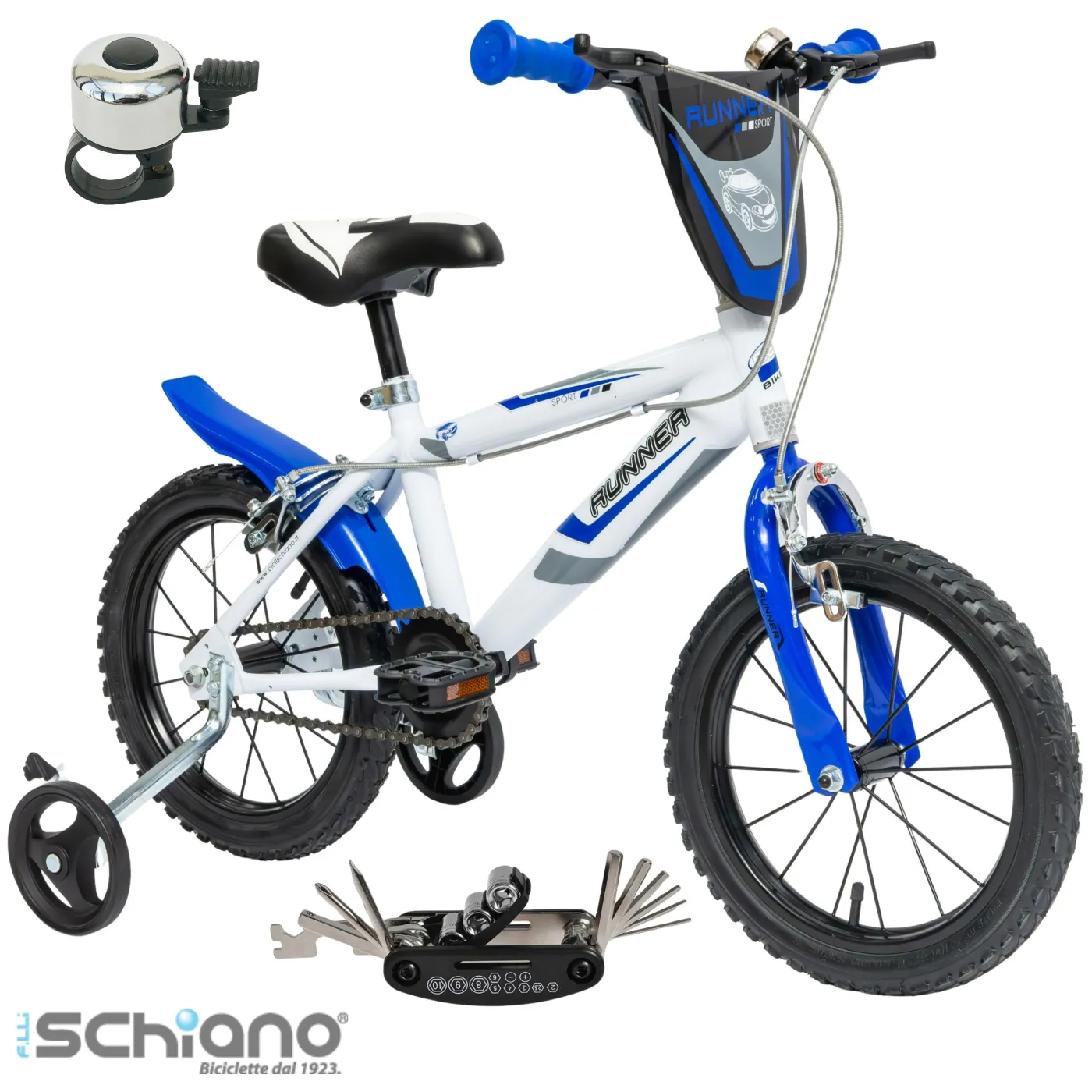 Rower Dziecięcy Chłopięcy Koła 14" Kółka Boczne Błotnik Tarcza 4 lata +