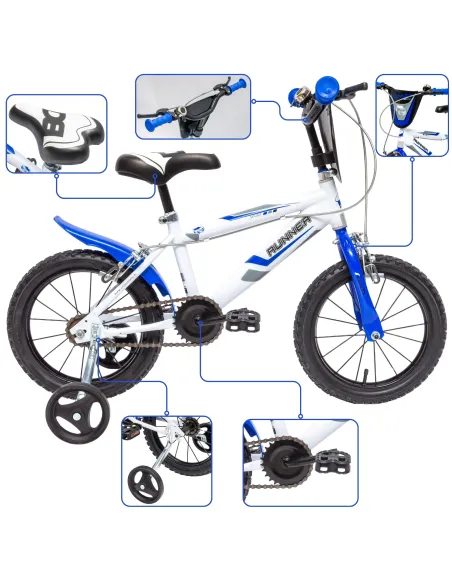 Rower Dziecięcy Chłopięcy Koła 14" Kółka Boczne Błotnik Tarcza 4 lata +