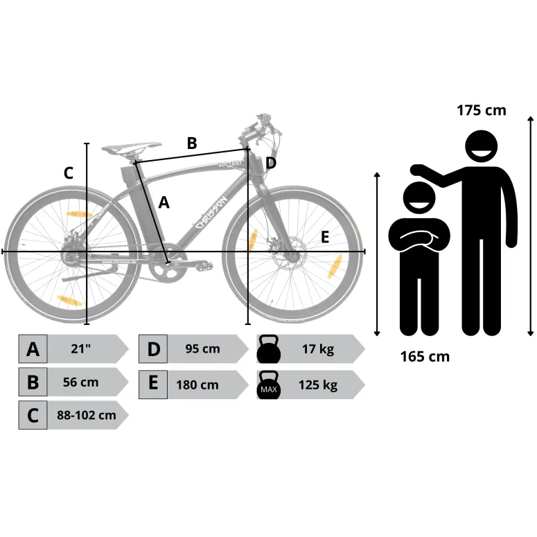 Rower Elektryczny Męski Trekkingowy 28" LCD 250 W ALU Oświetlenie Stopka