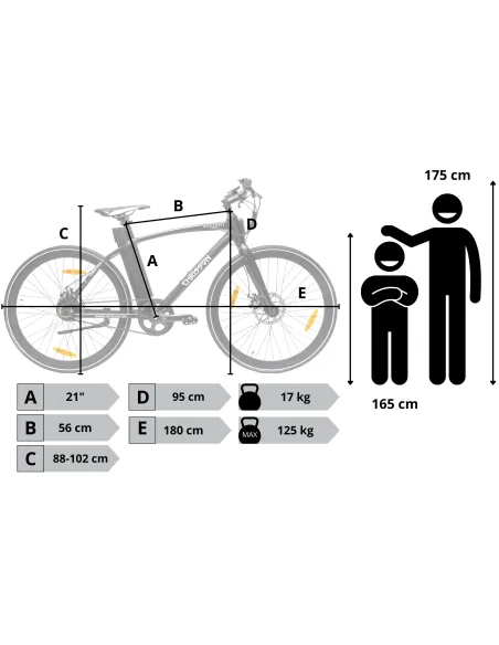 Rower Elektryczny Męski Trekkingowy 28" LCD 250 W ALU Oświetlenie Stopka