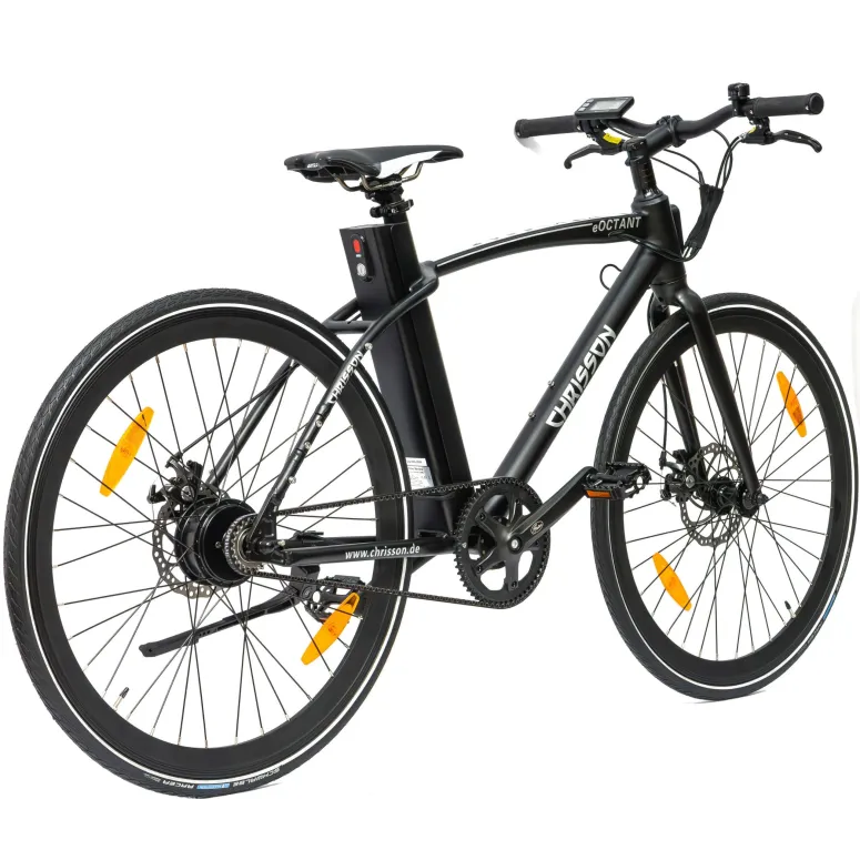 Rower Elektryczny Męski Trekkingowy 28" LCD 250 W ALU Oświetlenie Stopka